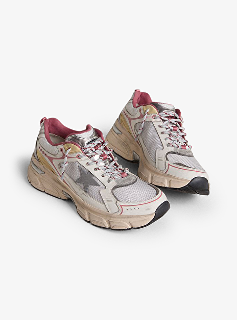 Sneaker lightstar wit grijs roze