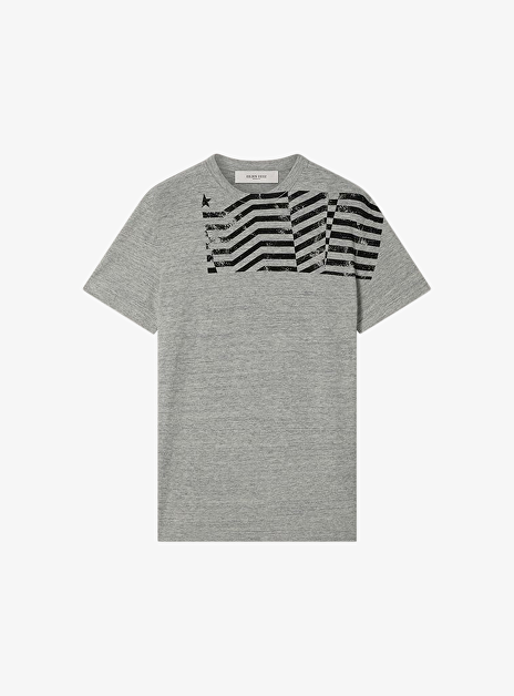 T-shirt regular grijze met opdruk