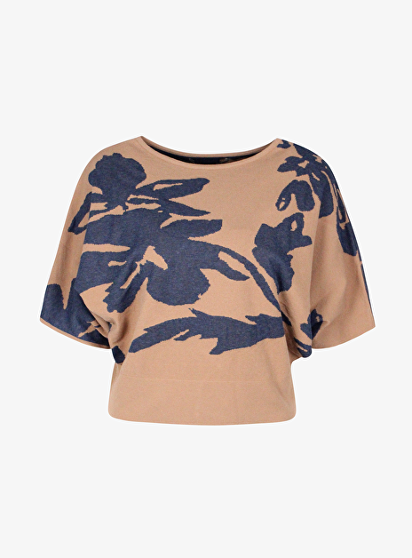 Pull nuance bruin marine dessin