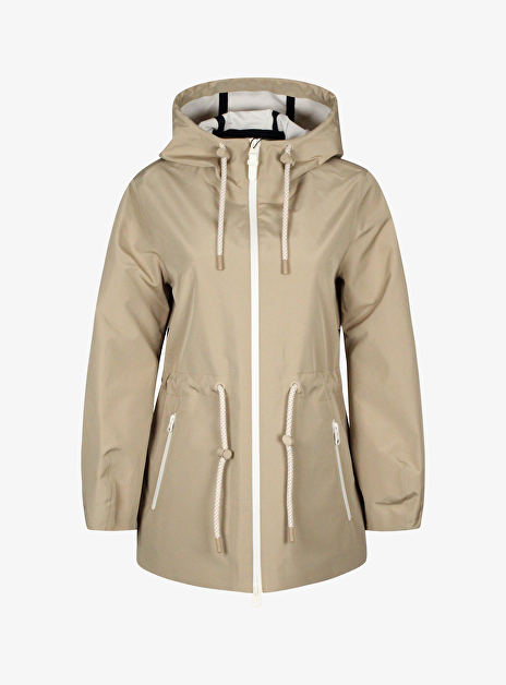 Regenjas kalea beige wit