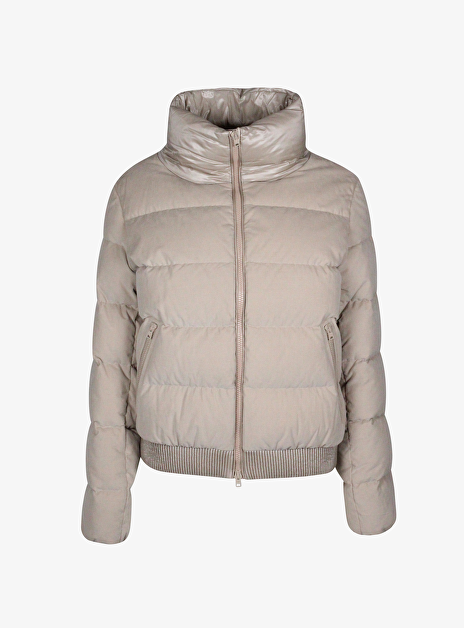 Bomber fijne rib beige