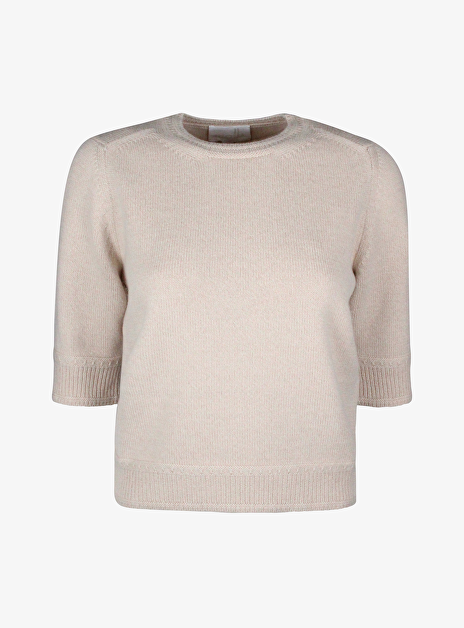 Pull ecume beige fijne wol