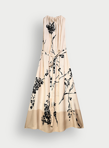 Jurk elypse creme zwart dessin