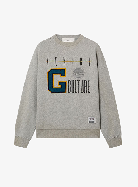 Oversized sweater met opdruk