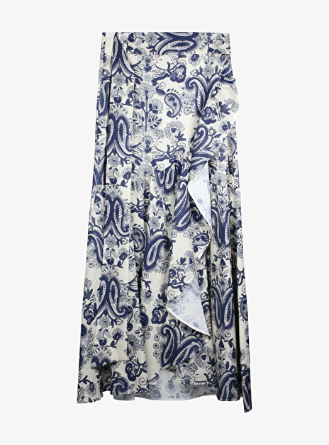 Rok marzia maxi blauw creme