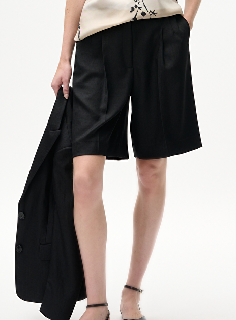 Bermuda eloge twill structuur zwart