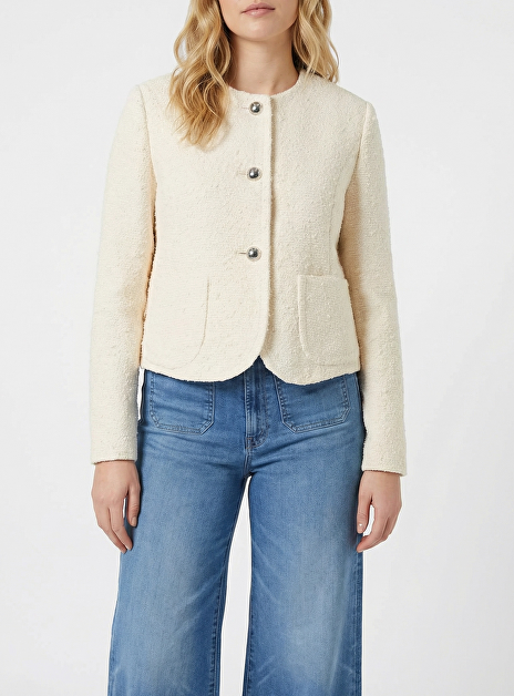 Blazer jasje offwhite tweed