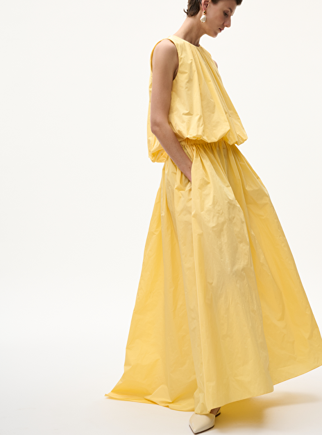 Jurk evana geel maxi