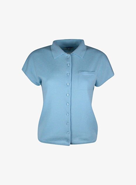 Vestje lichtblauw korte mouw