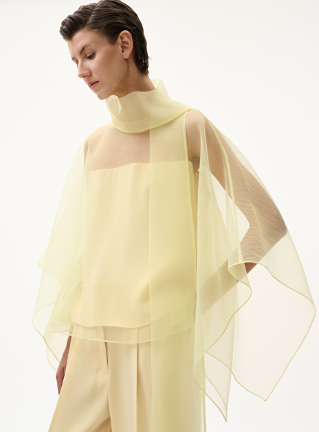 Top edwin geel organza