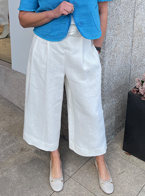 Culotte offwhite linnen