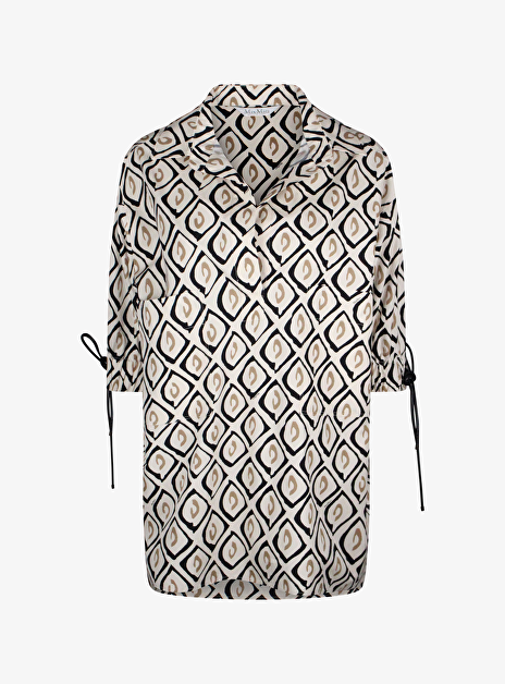 Blouse mxmecru off white met dessin