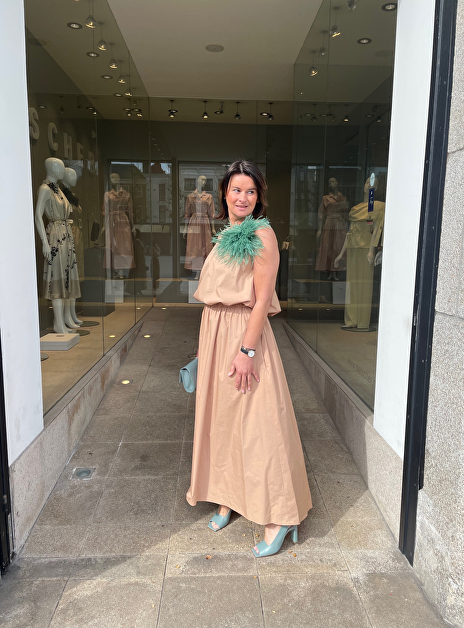 Jurk evana camel maxi