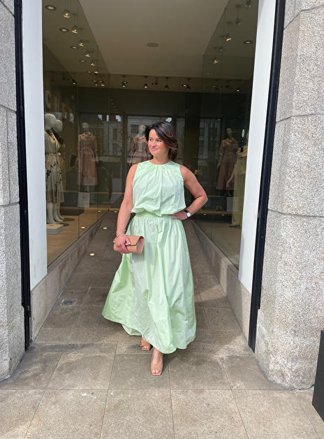 Jurk evana groen maxi