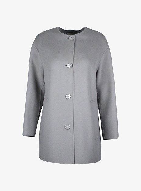 Jas wol smmalicia grijs met shawl