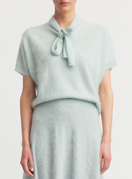 Pull kassie zacht blauw brushed cashmere
