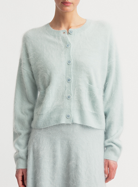 Vest mina zacht blauw brushed cashmere