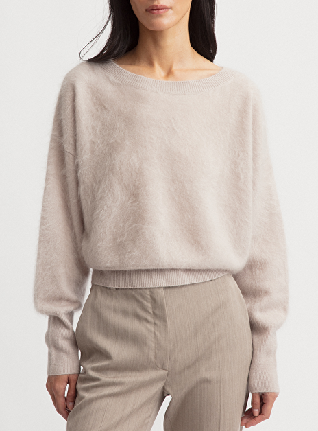 Pull kenzie greige brushed cashmere