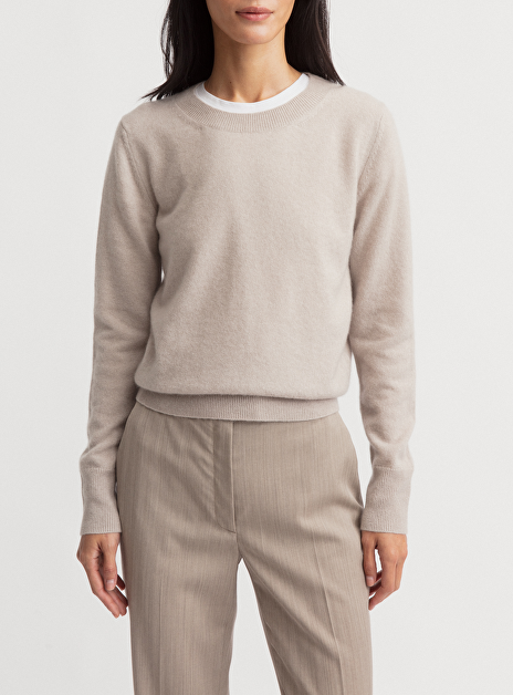 Pull neris greige ronde hals