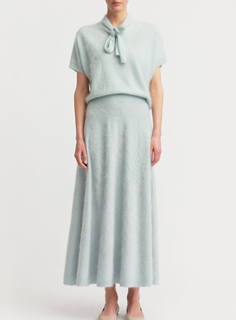 Rok kaycee zacht blauw brushed cashmere