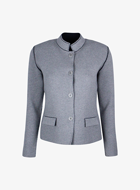 Vest model 2650 double face grijs reversible marine kort