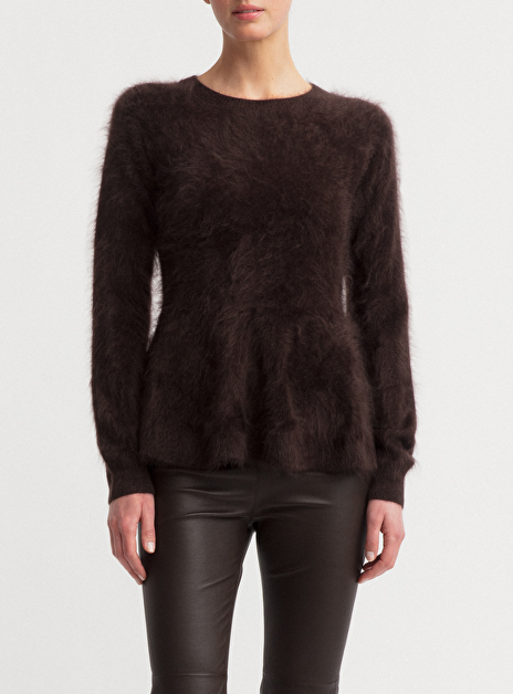 Pull kaylin donkerbruin peplum