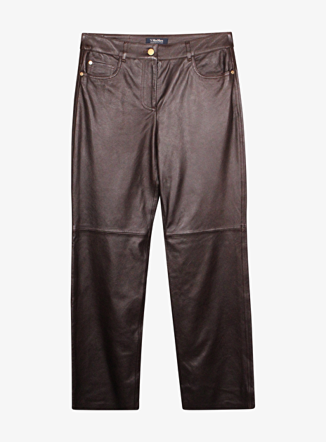Pantalon smmpesca bruin leder