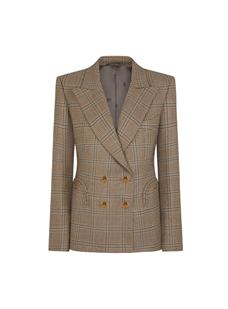 saona charmer blazer beige ruit