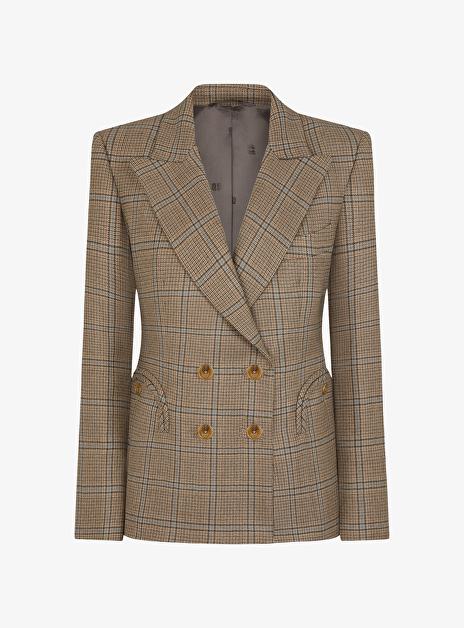 saona charmer blazer beige ruit