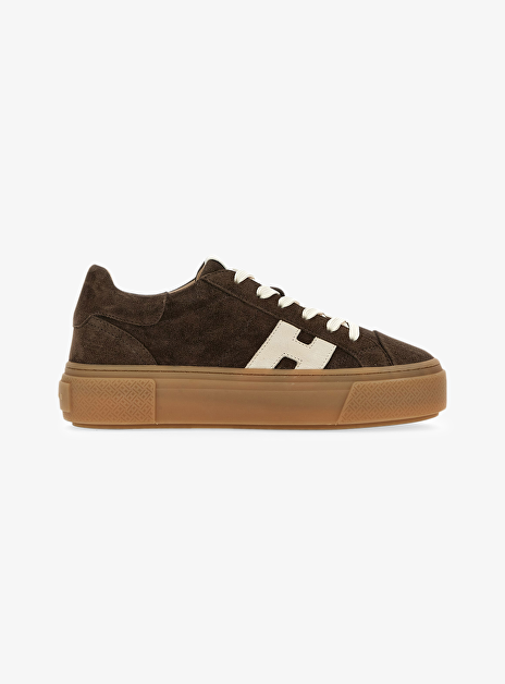 Sneaker h705 bruin suede plateau zool