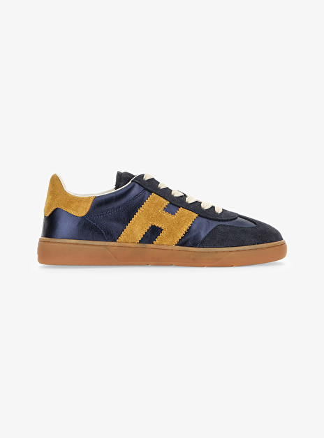 Sneaker cool geel metallic blauw