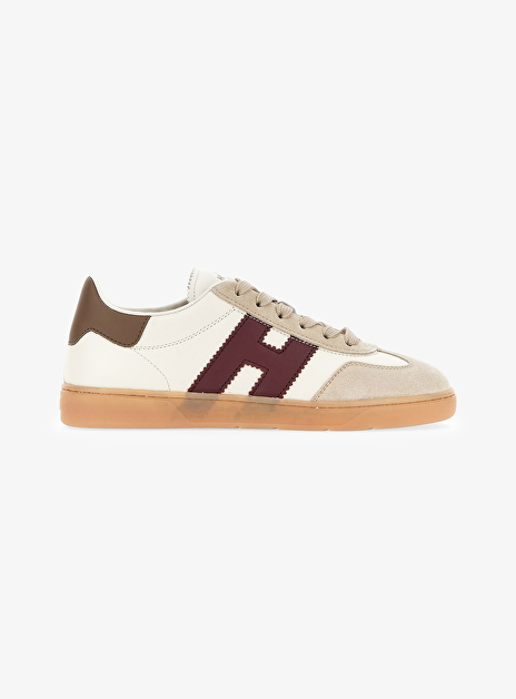 Sneaker cool beige bordeaux groen