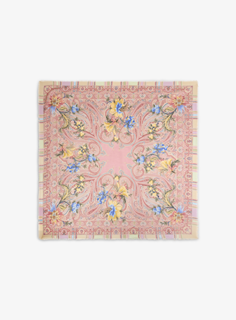 Shawl pastel multicolor bloem dessin