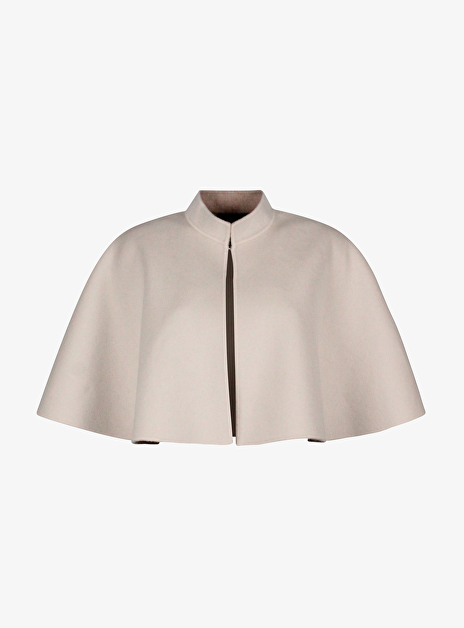 Cape cleo kort beige wit double face