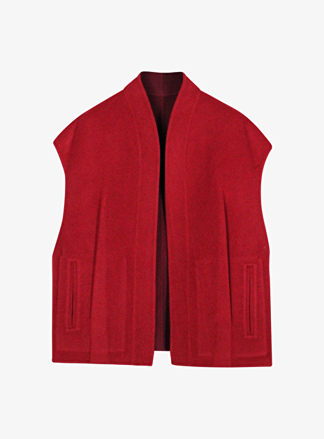 Gilet regine rood bordeaux double face