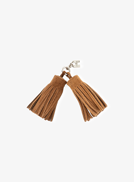 Schoen accessoires suede kwastjes camel