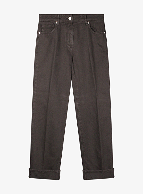 Jeans bruin met omslag