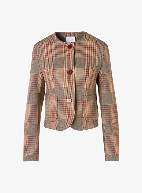 Blazer jasje bruin oranje ruit