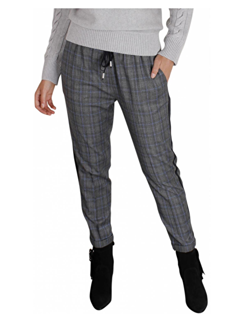 Pantalon Rosamunda  ruit grijsblauw