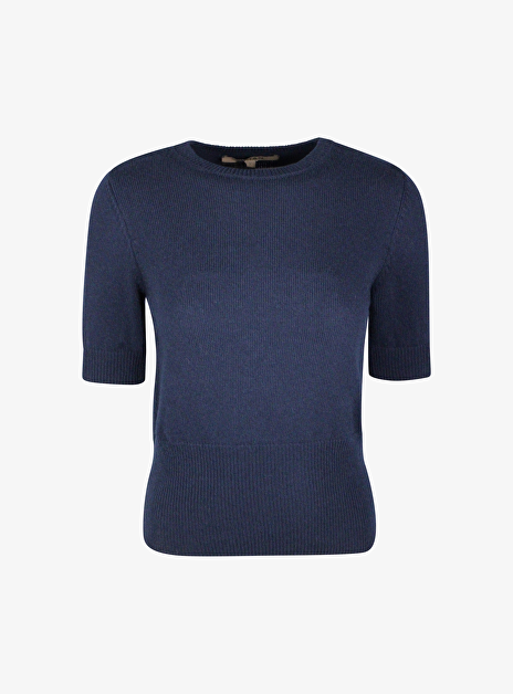 Pull olaf wol marine korte mouw