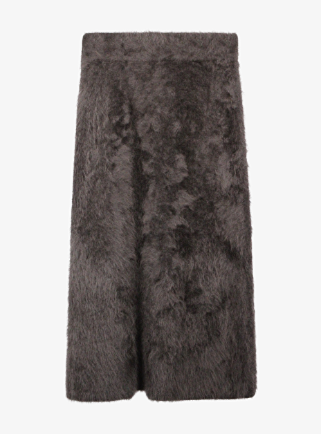 Rok asta donkergroen brushed cashmere