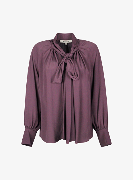 Blouse fable bordaux met strik