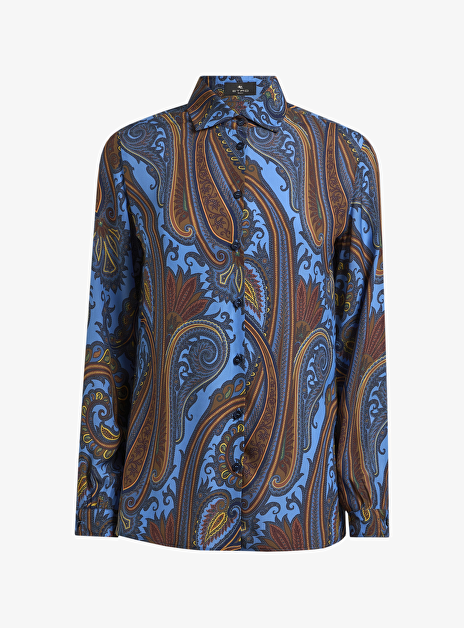 Blouse Viscose Blauw Multicolor