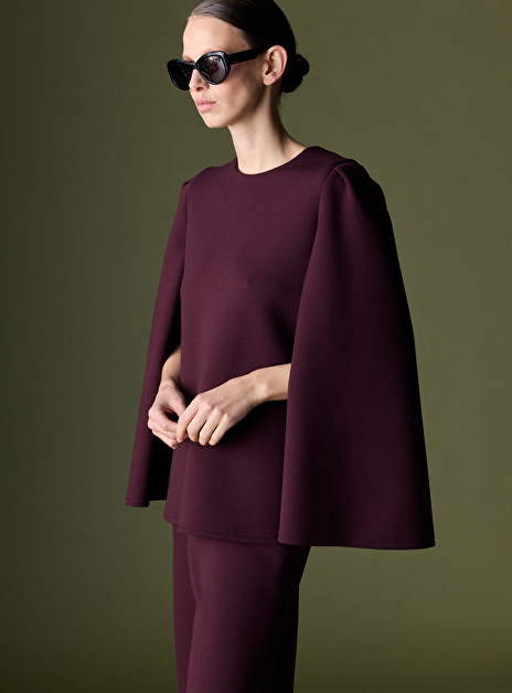 Fleur Top Scuba Aubergine