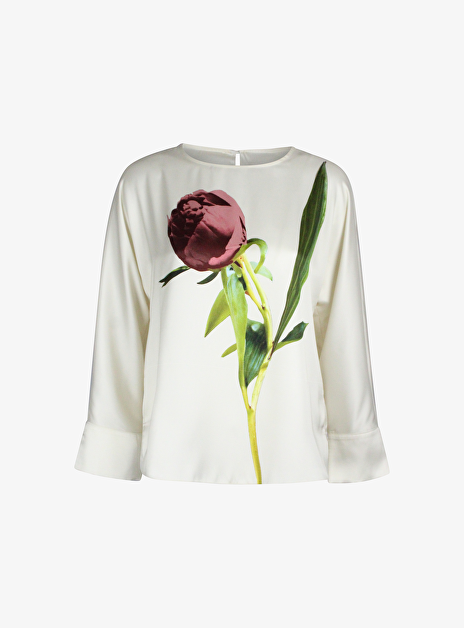 Ferry Blouse Polyester Crème Tulp Dessin