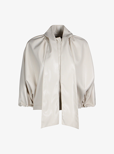 Flou3 Blouse Faux Leder Off White