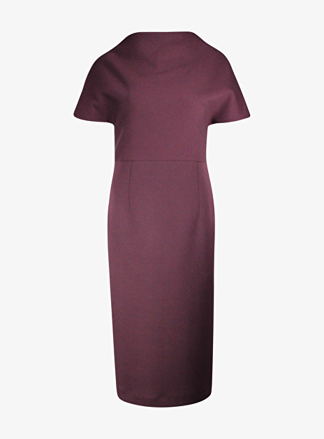 Format Jurk Scuba Aubergine