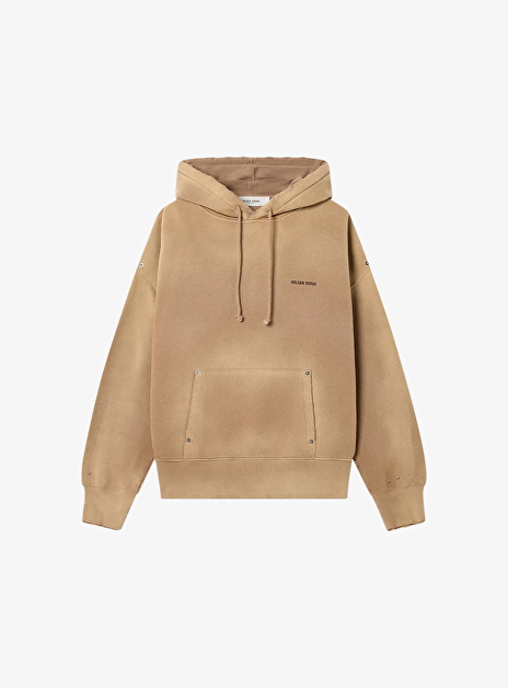Rolando Destroyed Relaxed Hoodie Beige