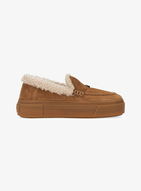 H705 Mocassin Suède Teddy Camel