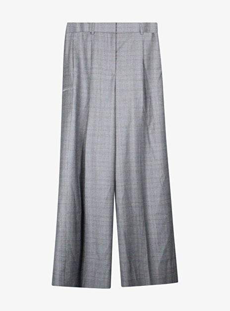 Pantalon Wol Grijs Bruin Ruit